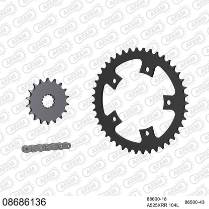 Pignon AFAM 88600 - 18 dents