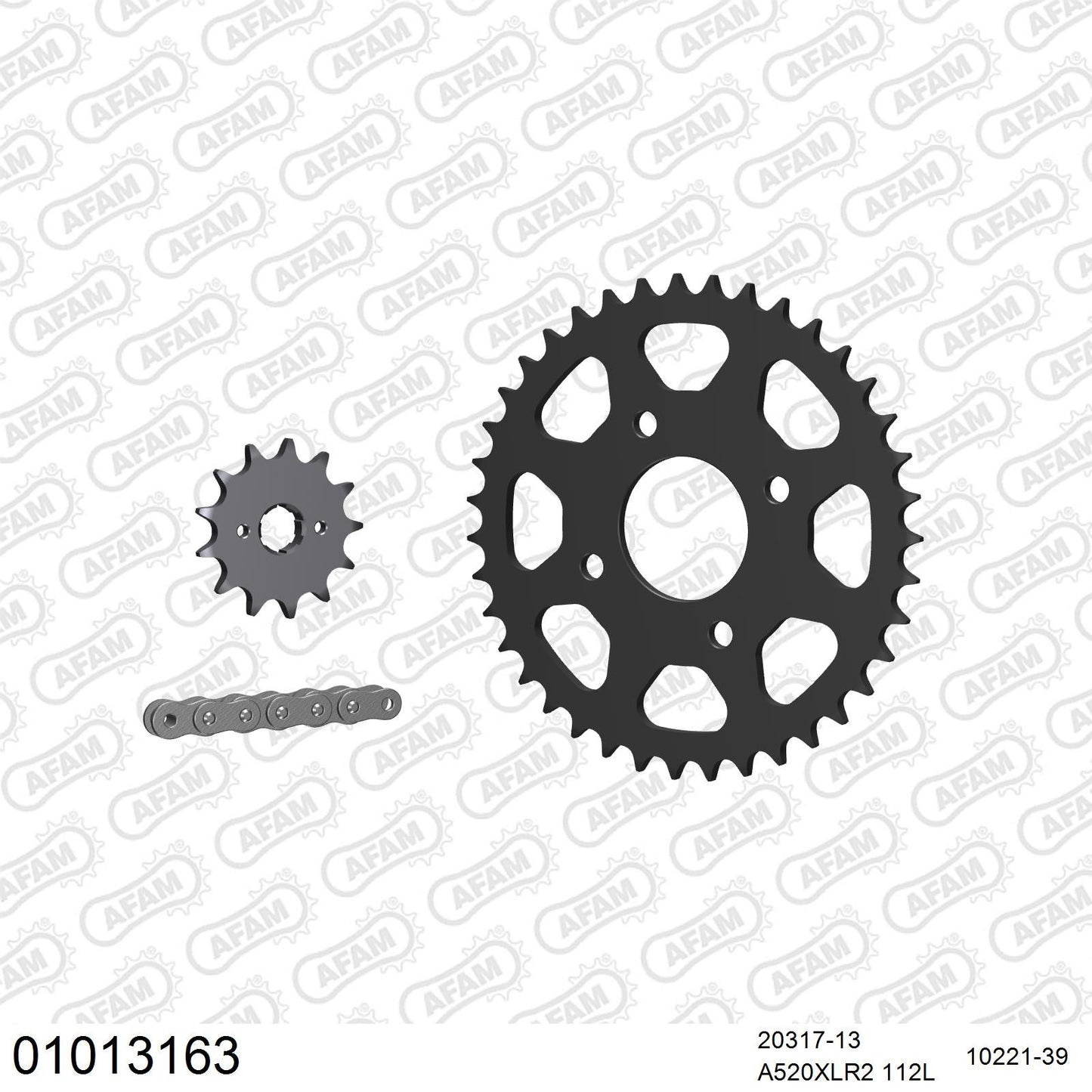 Kit chaîne AFAM Honda CA125 Rebel (1995-2002)