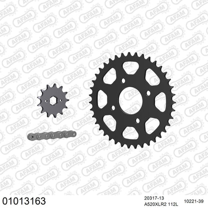 Kit chaîne AFAM Honda CA125 Rebel (1995-2002)
