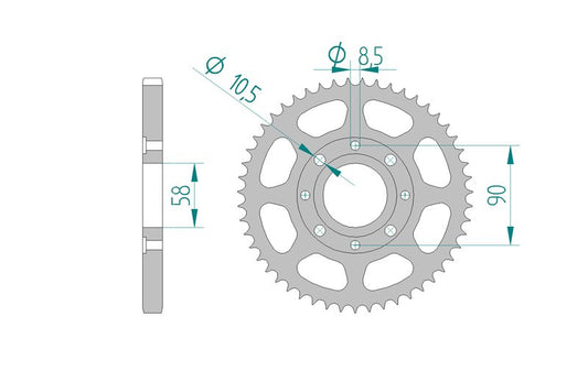 Couronne AFAM 10201 - 43 dents
