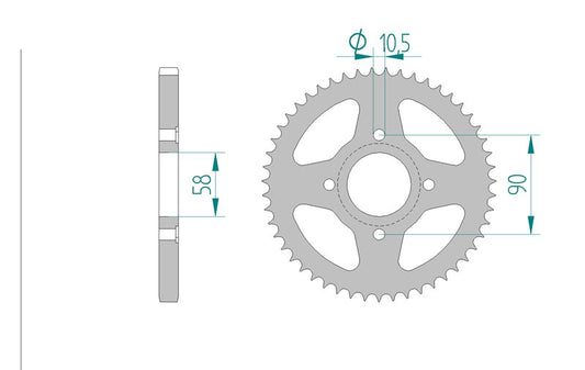 Couronne AFAM 10223 - 51 dents