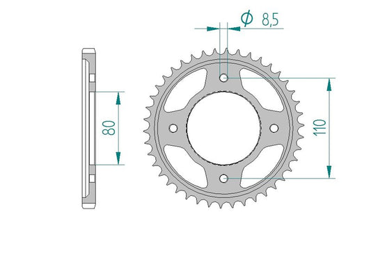 Couronne AFAM 10235 - 42 dents