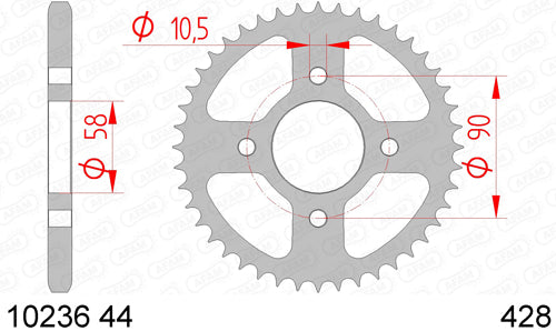 Couronne AFAM 10236 - 44 dents