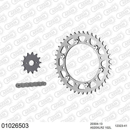 Kit chaîne AFAM Honda NX 250