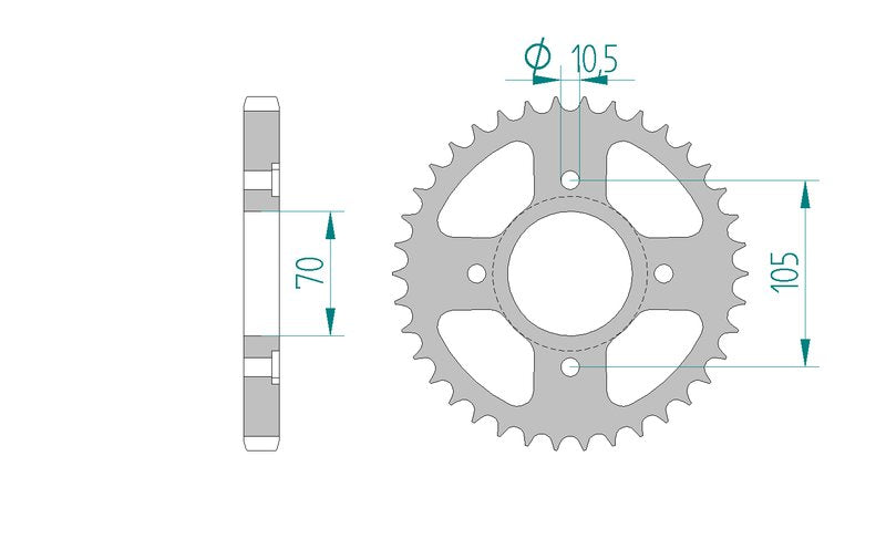 Couronne AFAM 10401 - 38 dents