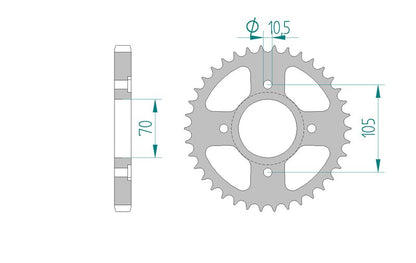 Couronne AFAM 10401 - 38 dents