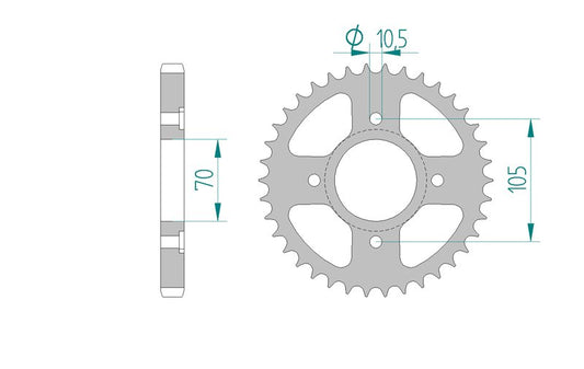 Couronne AFAM 10401 - 38 dents