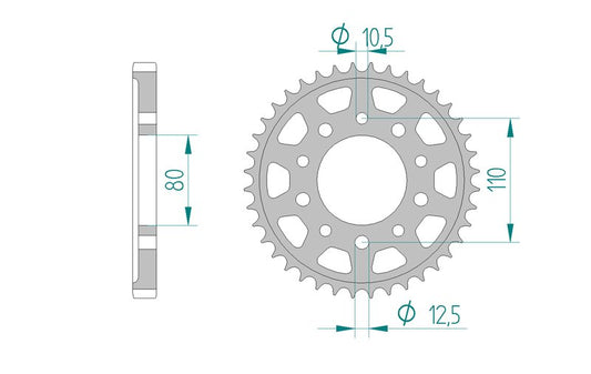 Couronne AFAM 10405 - 43 dents