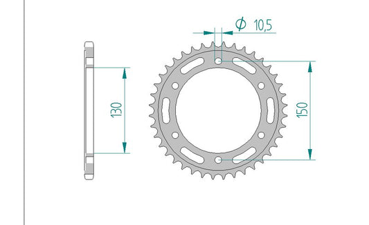Couronne AFAM 10501 - 46 dents