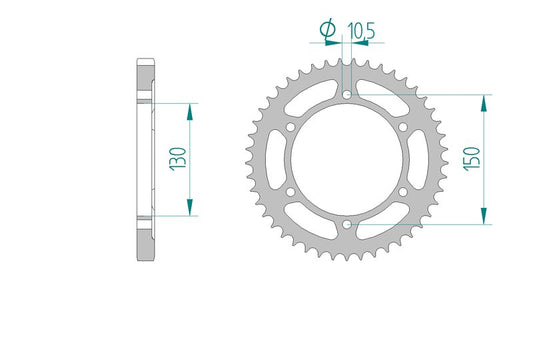 Couronne AFAM 10502 - 49 dents
