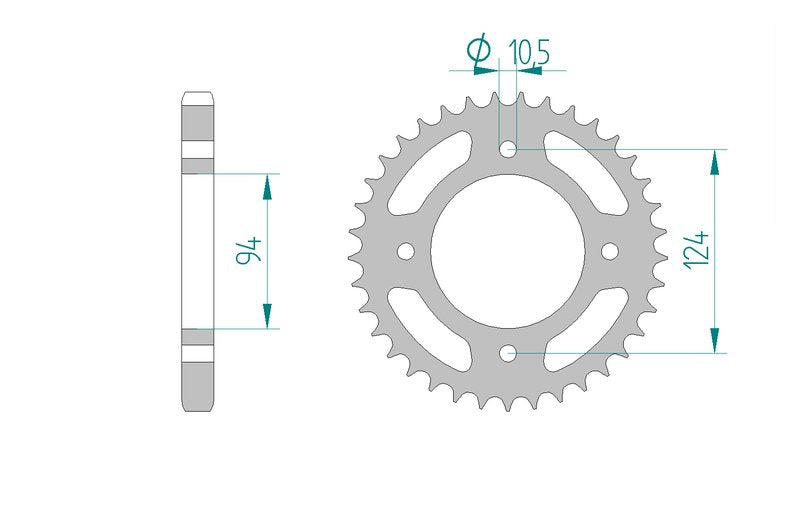 Couronne AFAM 10505 - 34 dents