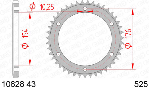 Couronne AFAM 10628 - 43 dents