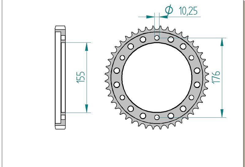 Couronne AFAM 10801 - 44 dents
