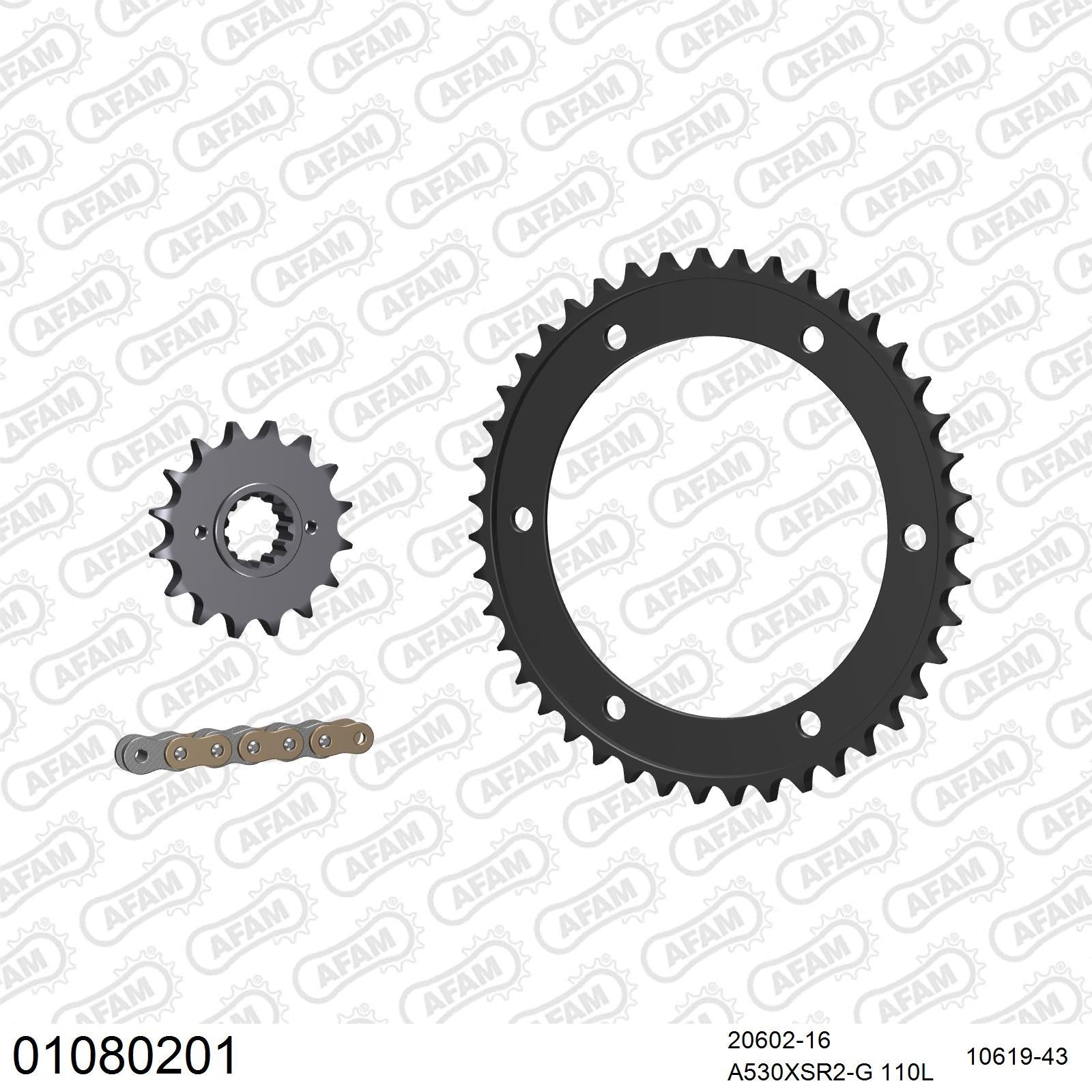 Kit chaîne AFAM Honda VFR 800 VTEC (2002-2007)