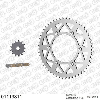 Kit chaîne AFAM aluminium Honda CR 125 (2000-2001)
