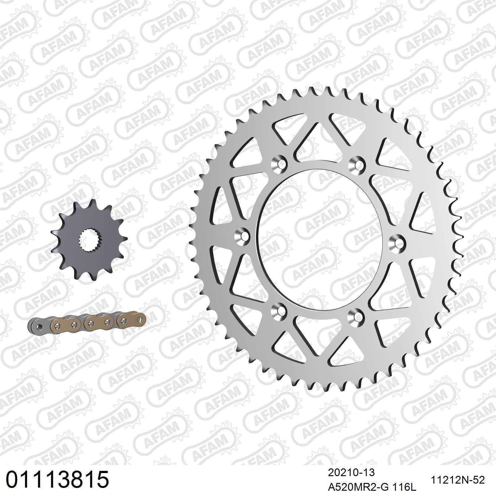 Kit chaîne AFAM aluminium Honda CR 125 (2005-2007)