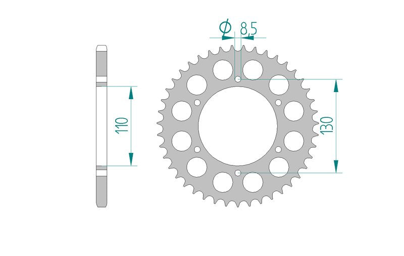 Couronne AFAM 11308 - 43 dents