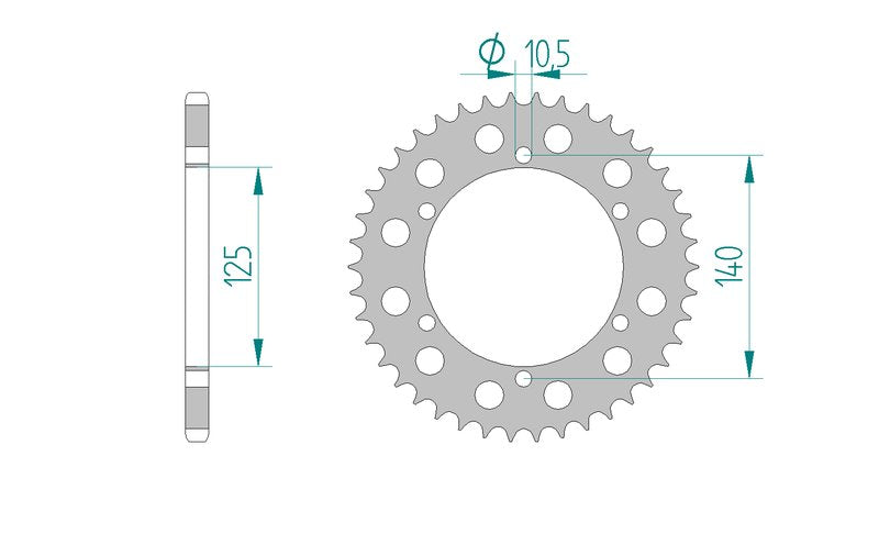 Couronne AFAM aluminium 11320 - 48 dents