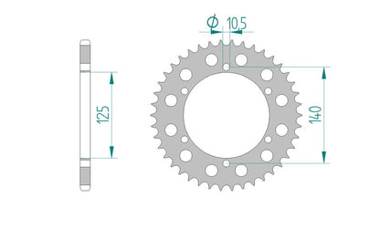 Couronne AFAM aluminium 11320 - 48 dents