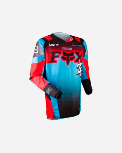 Maillot enfant Fox Racing 180 - Bleu/Rouge