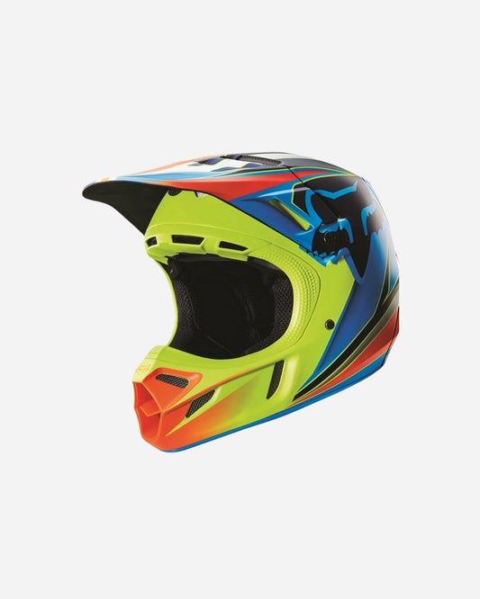 Casco Fox Racing V4 Race - Blu/Giallo