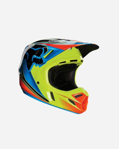 Casco Fox Racing V4 Race - Blu/Giallo