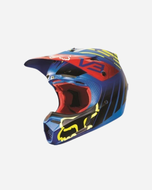 Fox Racing V3 Savant Helm - Blau