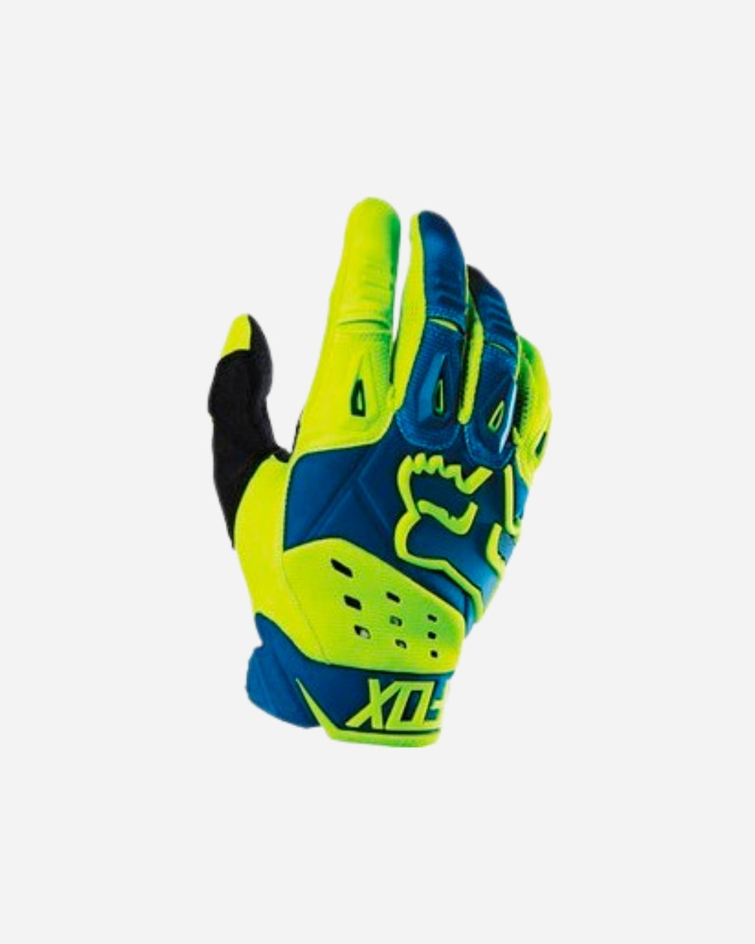 Fox Racing Pawtector Rennhandschuhe – Blau/Gelb