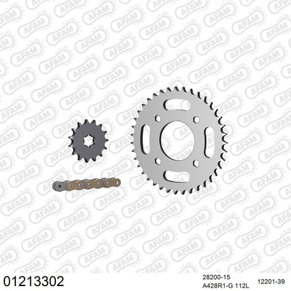 Kit chaîne AFAM Yamaha RD 125 DX (Bâtons)