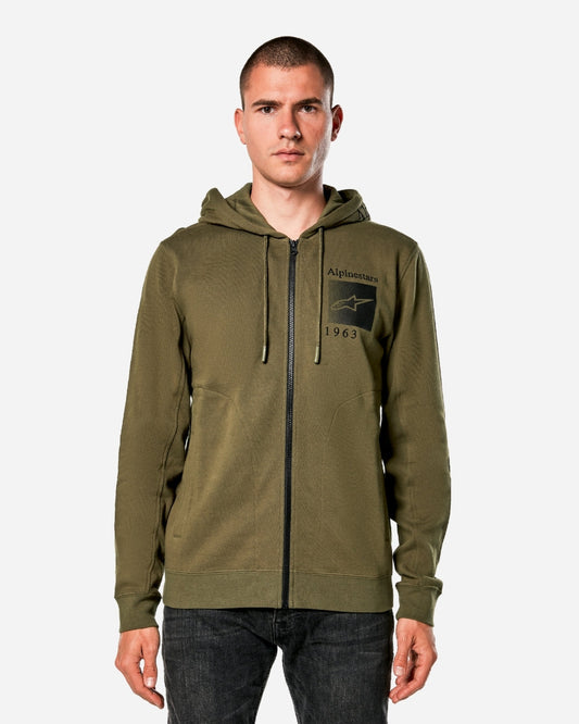 Sweat à capuche zippé Alpinestars Quest - Vert