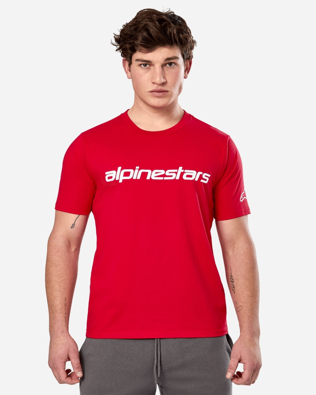 Alpinestars Linear Wordmark 2.0 T-Shirt – Rot/Weiß