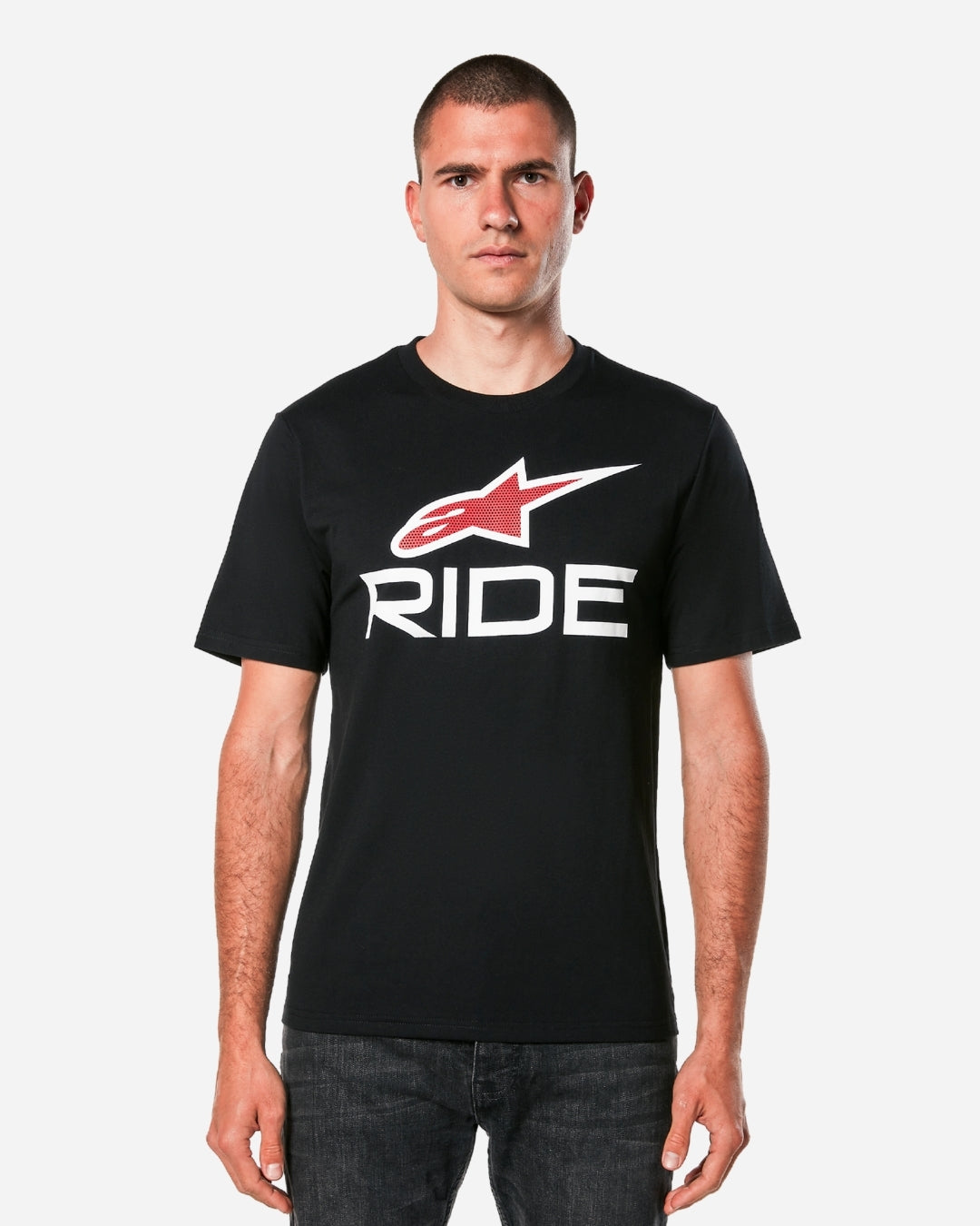 Maglietta Alpinestars Ride 4.0 CSF - Nero/Bianco/Rosso