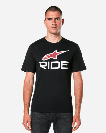 Maglietta Alpinestars Ride 4.0 CSF - Nero/Bianco/Rosso