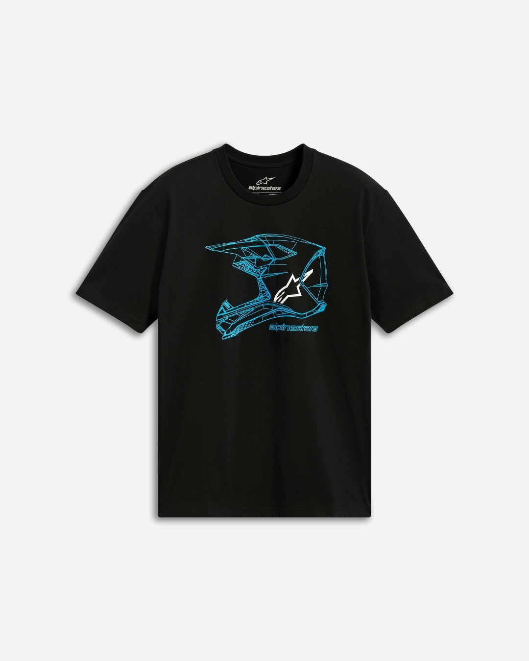 Alpinestars MX Helm-T-Shirt – Schwarz/Blau