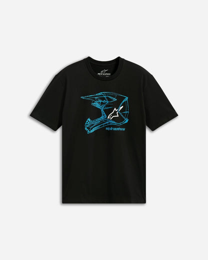 Alpinestars MX Helm-T-Shirt – Schwarz/Blau