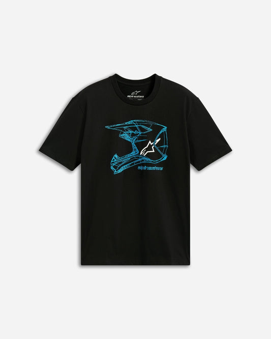 Alpinestars MX Helmet T-Shirt - Black/Blue