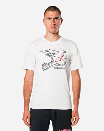 Alpinestars MX Helm-T-Shirt – Weiß