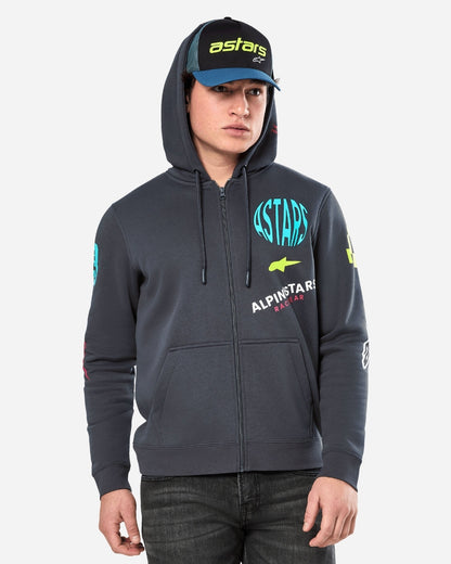 Sweat à capuche zippé Alpinestars Variegate - Gris