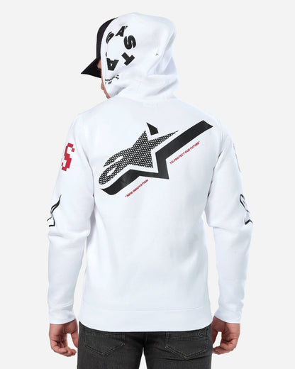 Sweat à capuche zippé Alpinestars Variegate - Blanc