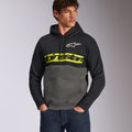 Felpa con cappuccio Alpinestars Parallel - Nero/Grigio canna di fucile