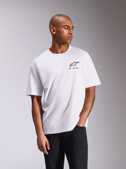 Maglietta a maniche corte Alpinestars Wild Oversize - Bianca