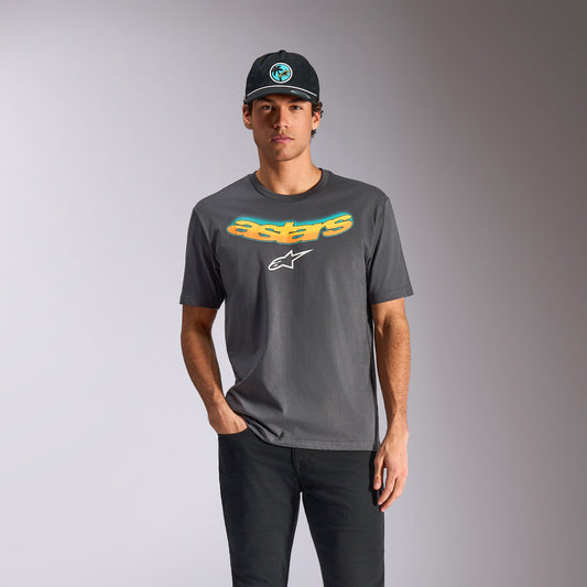 T-Shirt manches courtes Alpinestars Ellipsoid CSF - Gris charbon