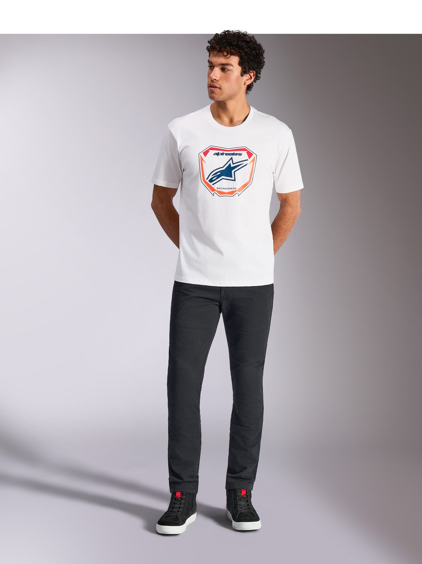 Maglietta a maniche corte Alpinestars Plate - Bianca