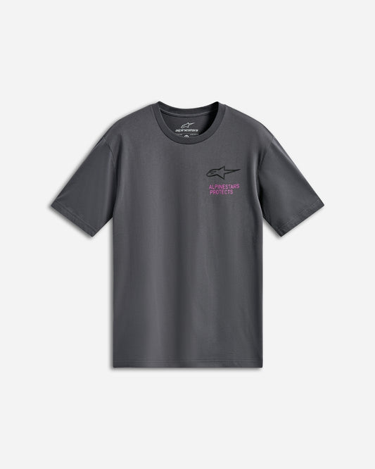 T-Shirt manches courtes Alpinestars Pop Helmet CSF - Gris charbon