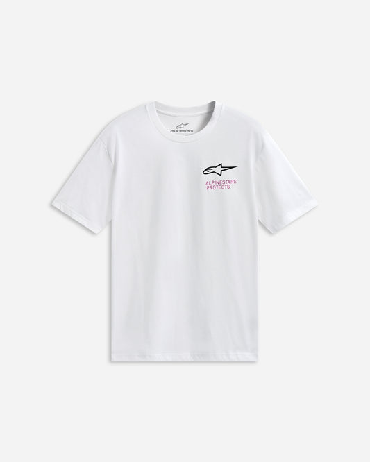 T-Shirt manches courtes Alpinestars Pop Helmet CSF - Blanc