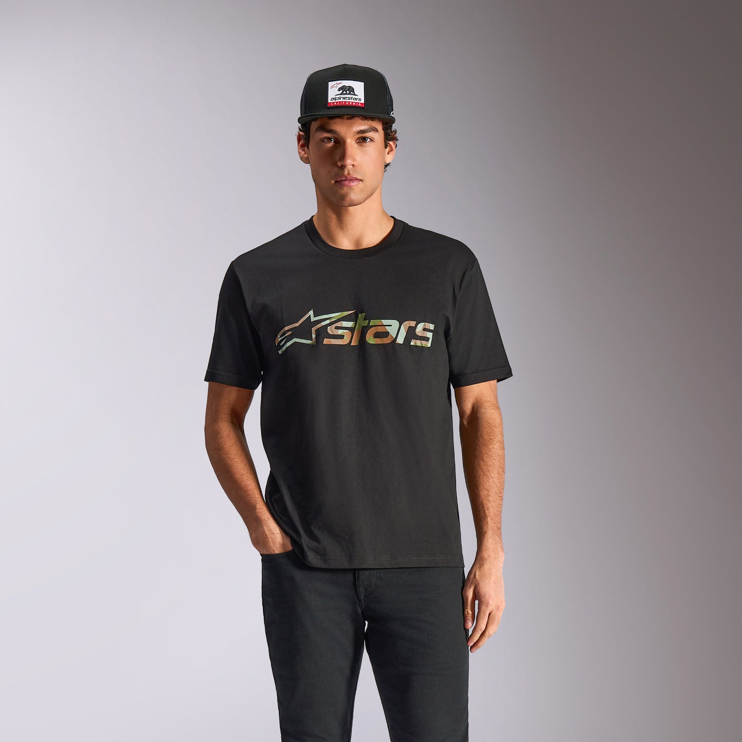 Maglietta a maniche corte Alpinestars Verdure Camo - Nera