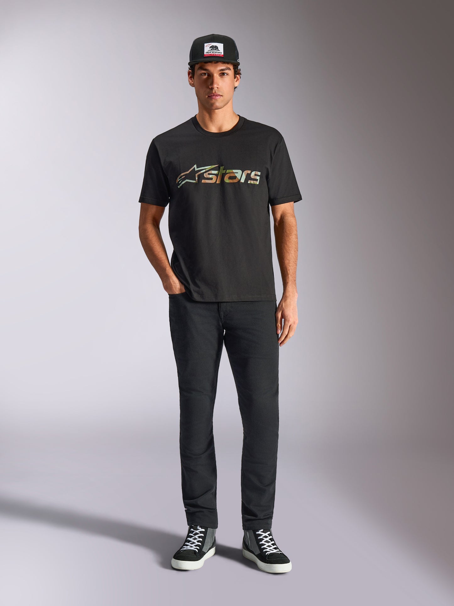 Maglietta a maniche corte Alpinestars Verdure Camo - Nera