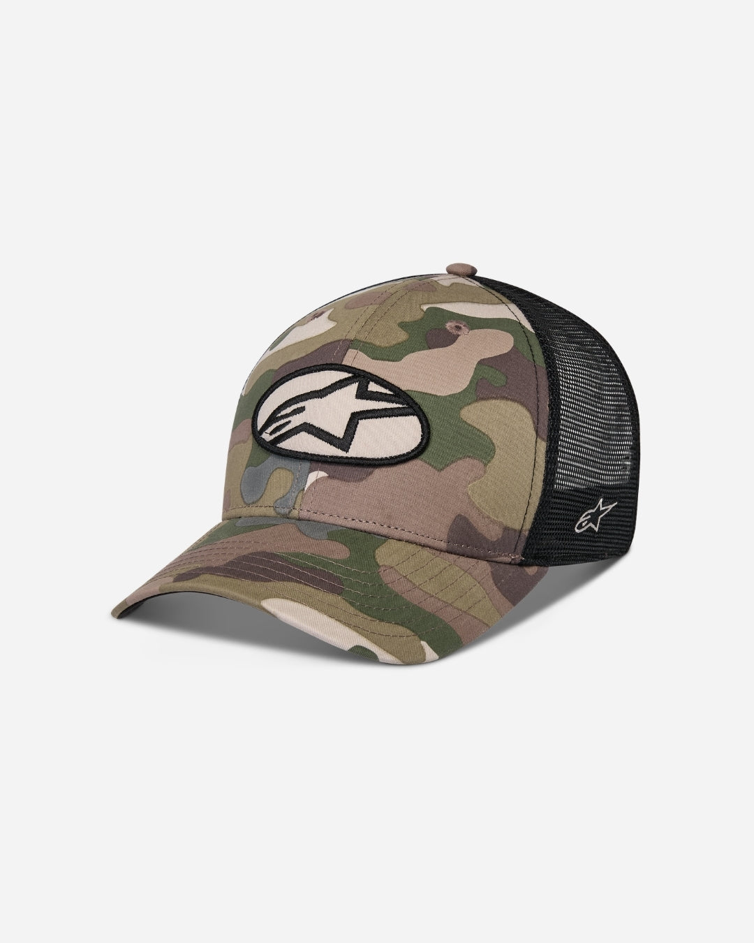 Alpinestars Oblique Camo Trucker Cap - Grün Camo/Schwarz
