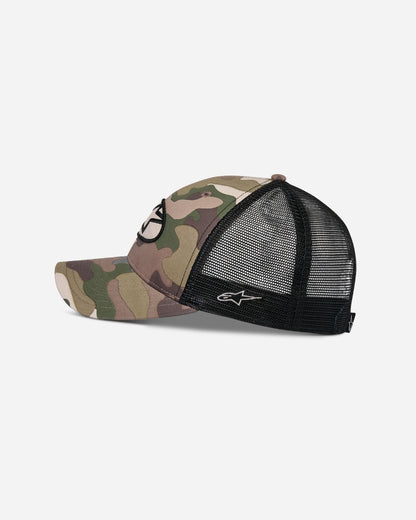 Alpinestars Oblique Camo Trucker Cap - Grün Camo/Schwarz