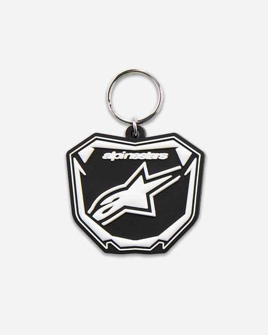Porte-clés Alpinestars Plate Keyfob - Noir/Blanc